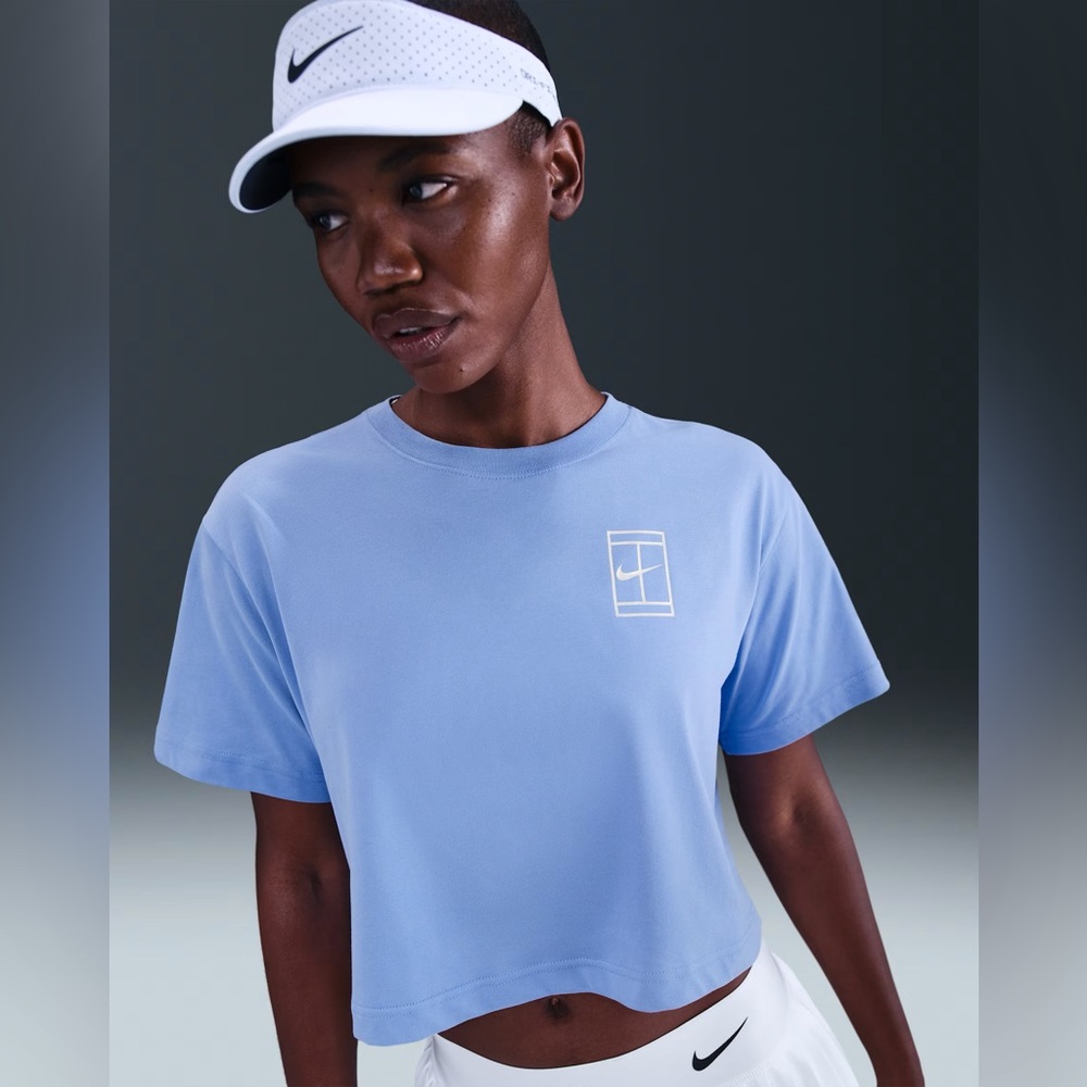 Nike Court Tennis Blue Crop Top